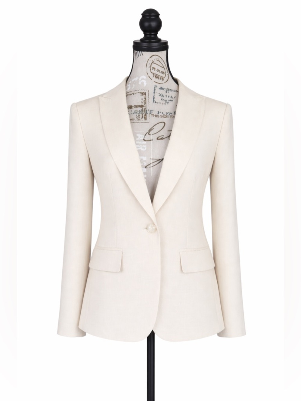 NWT Ann Taylor Factory Cream One-Button Blazer • Size 8